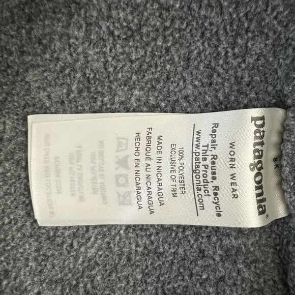 Patagonia Synchilla Snap-T Lightweight Fleece Gray Orange Pullover Jacket - Picture 6 of 6